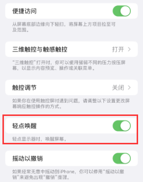 信州苹果授权维修站分享iPhone轻点无法唤醒怎么办 