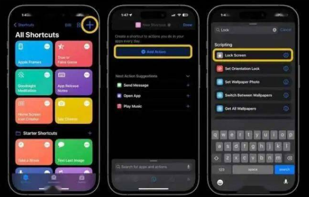 信州苹果14锁屏维修店分享iPhone14升级iOS16.4后如何创建锁屏快捷方式 